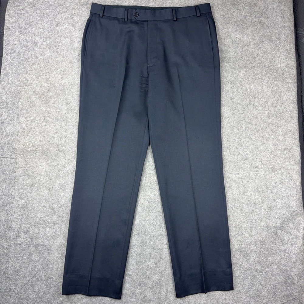 Brooks Brothers Trousers Men 38x32 Dark Gray Madison Fit Wool Dress Pants Office